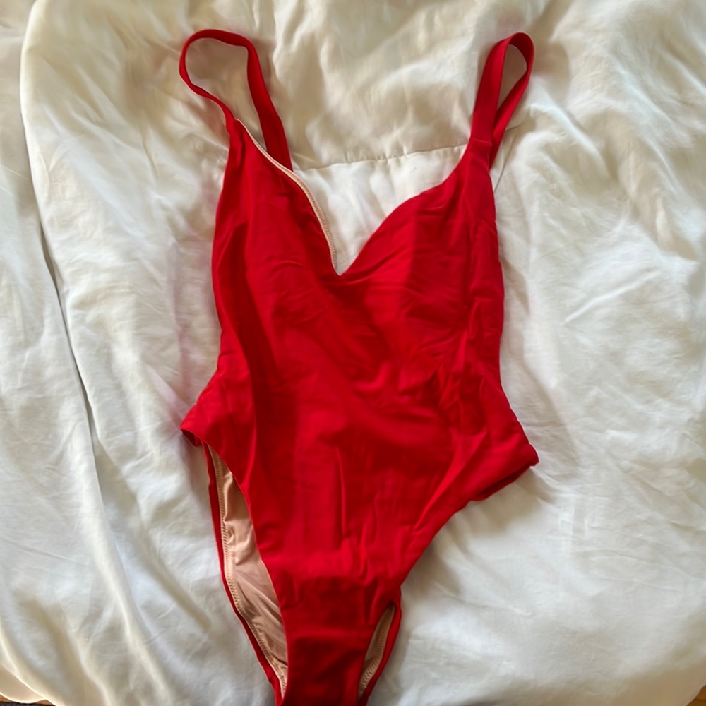 Madewell size S red one piece. Brand new.